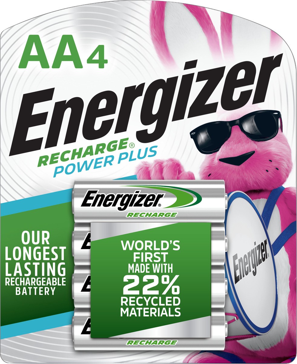 slide 2 of 3, Energizer Recharge Power Plus AA Batteries, 4 ct