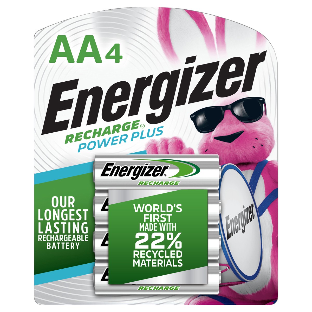 slide 1 of 3, Energizer Rechargeable AA Batteries (4 Pack), Double A Batteries, 4 ct