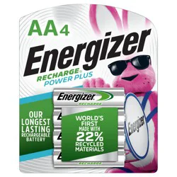 Energizer Rechargeable AA Batteries (4 Pack), Double A Batteries