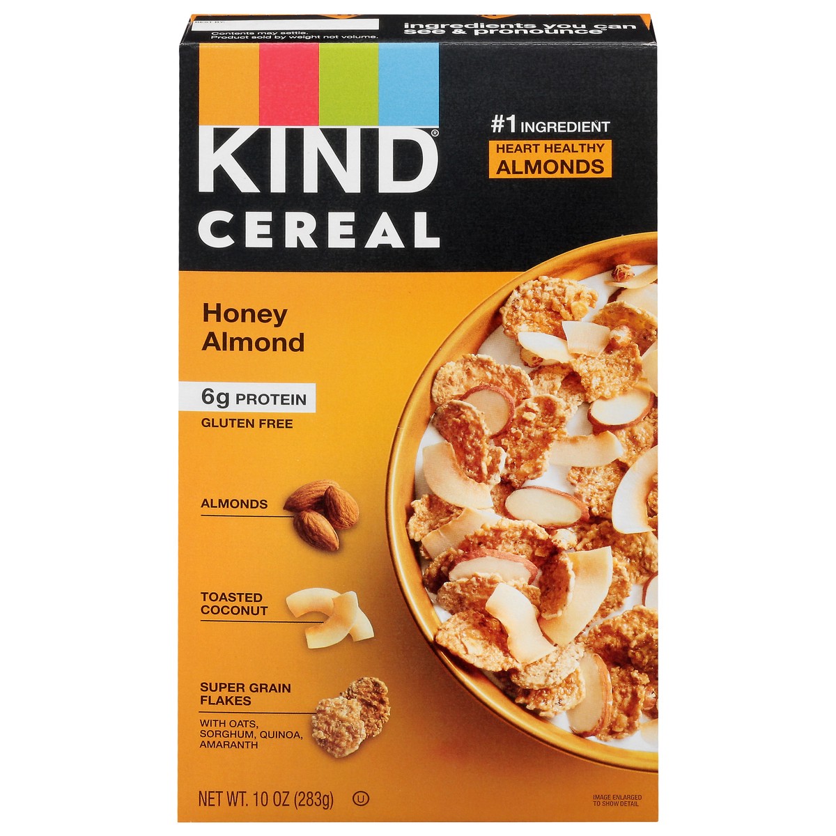 slide 1 of 10, Kind Honey Almond Cereal, 10 oz