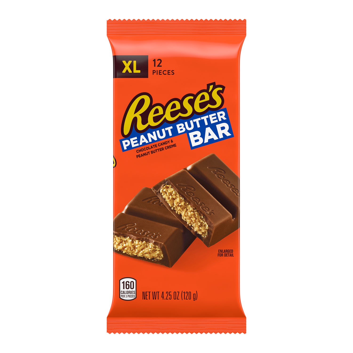 slide 1 of 6, Reese's Chocolate Peanut Butter Creme XL, Candy Bar, 4.25 oz, 12 ct