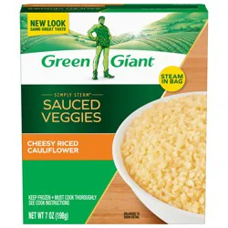 Green Giant Simply Steam Lightly Sauced Cheesy Riced Cauliflower 7 oz