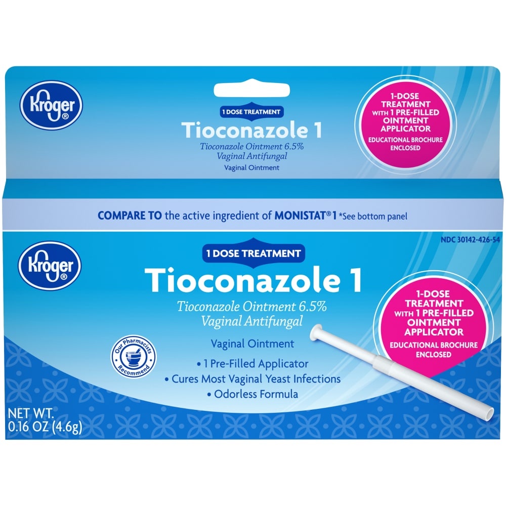 slide 1 of 1, Kroger Tioconazole 1 Antifungal Ointment, 1 ct