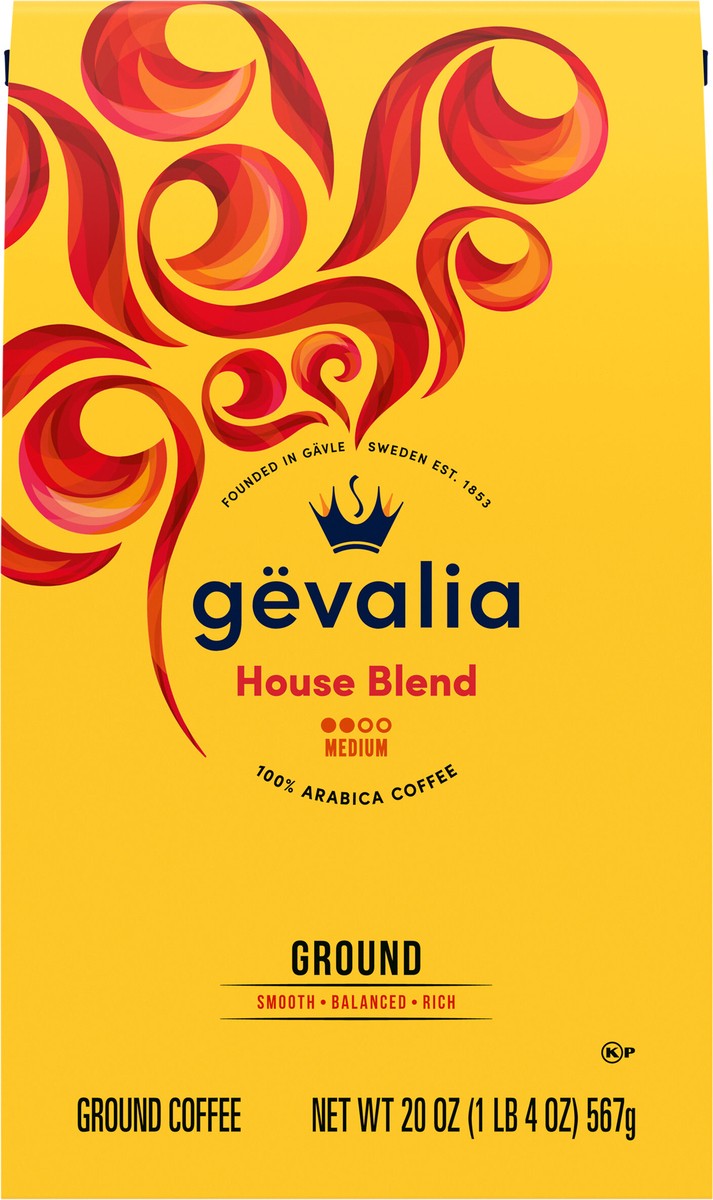 slide 4 of 12, Gevalia House Blend Medium Roast 100% Arabica Ground Coffee, for a Keto and Low Carb Lifestyle, 20 oz Bag, 20 oz