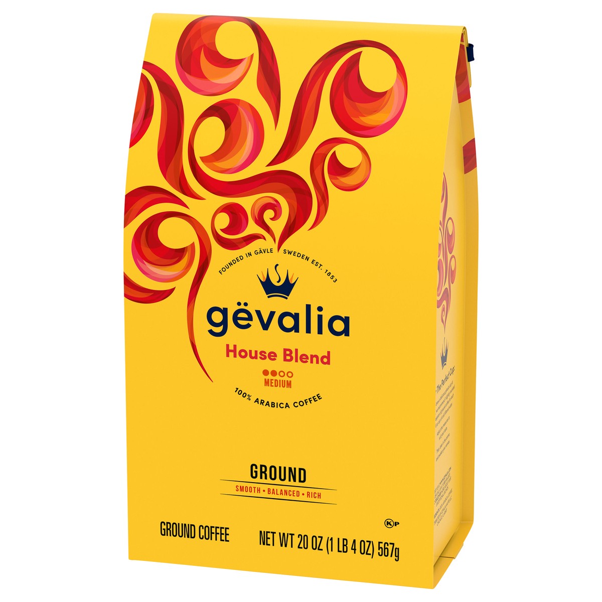 slide 9 of 12, Gevalia House Blend Medium Roast 100% Arabica Ground Coffee, for a Keto and Low Carb Lifestyle, 20 oz Bag, 20 oz