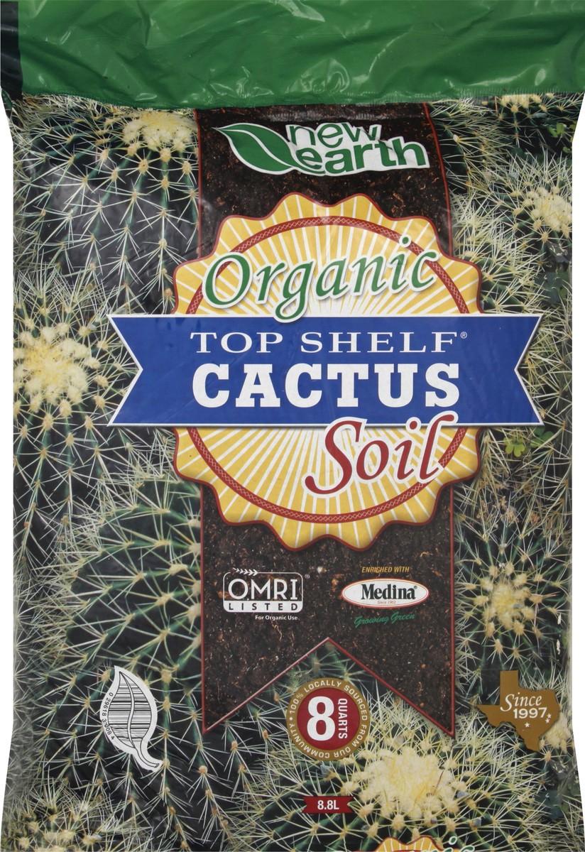 slide 6 of 9, New Earth Top Shelf Organic Cactus Soil 8 lt, 8 l