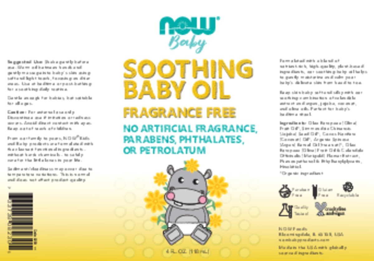 slide 6 of 8, NOW Soothing Baby Oil, Fragrance Free - 4 fl. oz., 4 fl oz