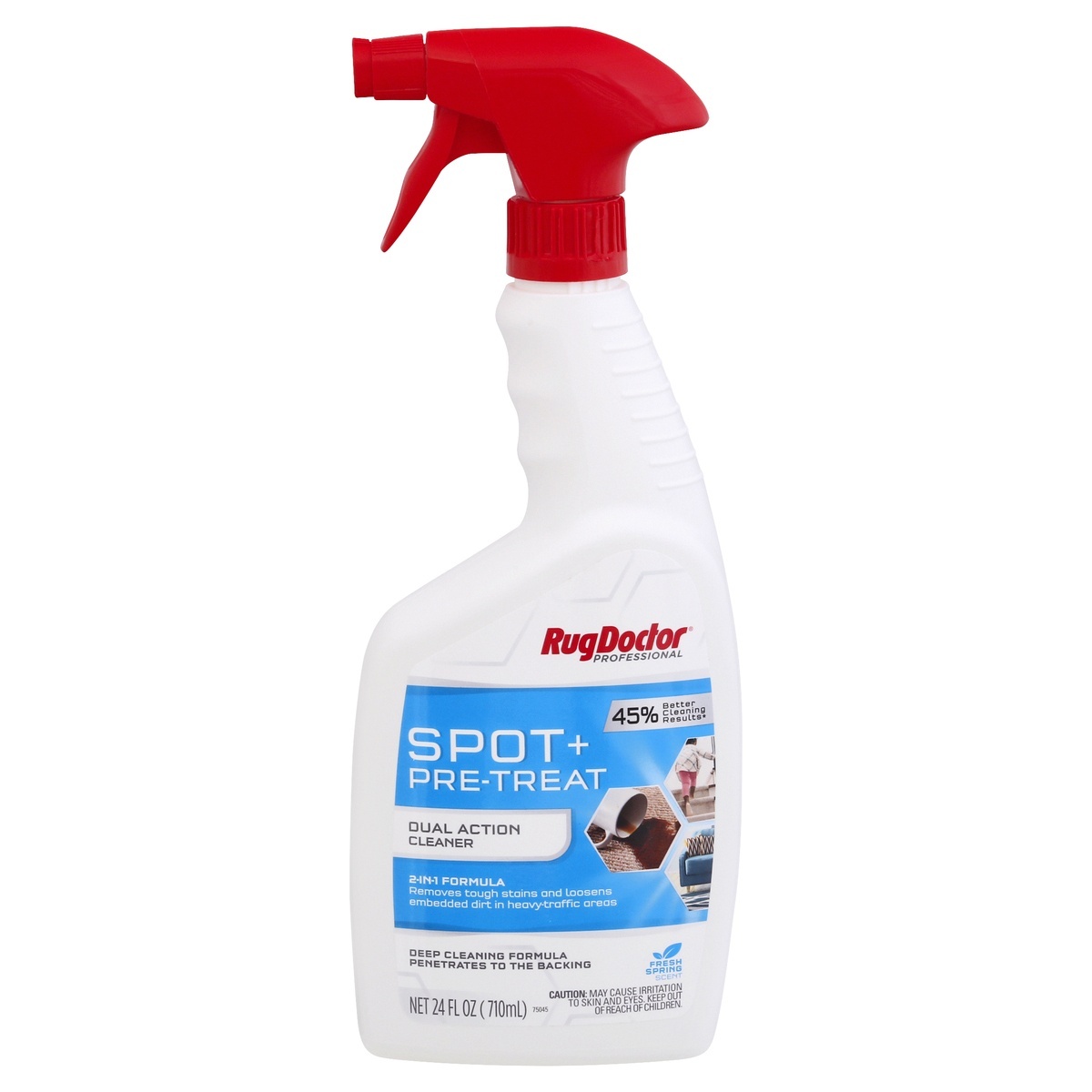 slide 1 of 9, Rug Doctor Professional Spot + Pre-Treat 2-in-1 Formula Dual Action Fresh Spring Cleaner 24 oz, 24 fl oz