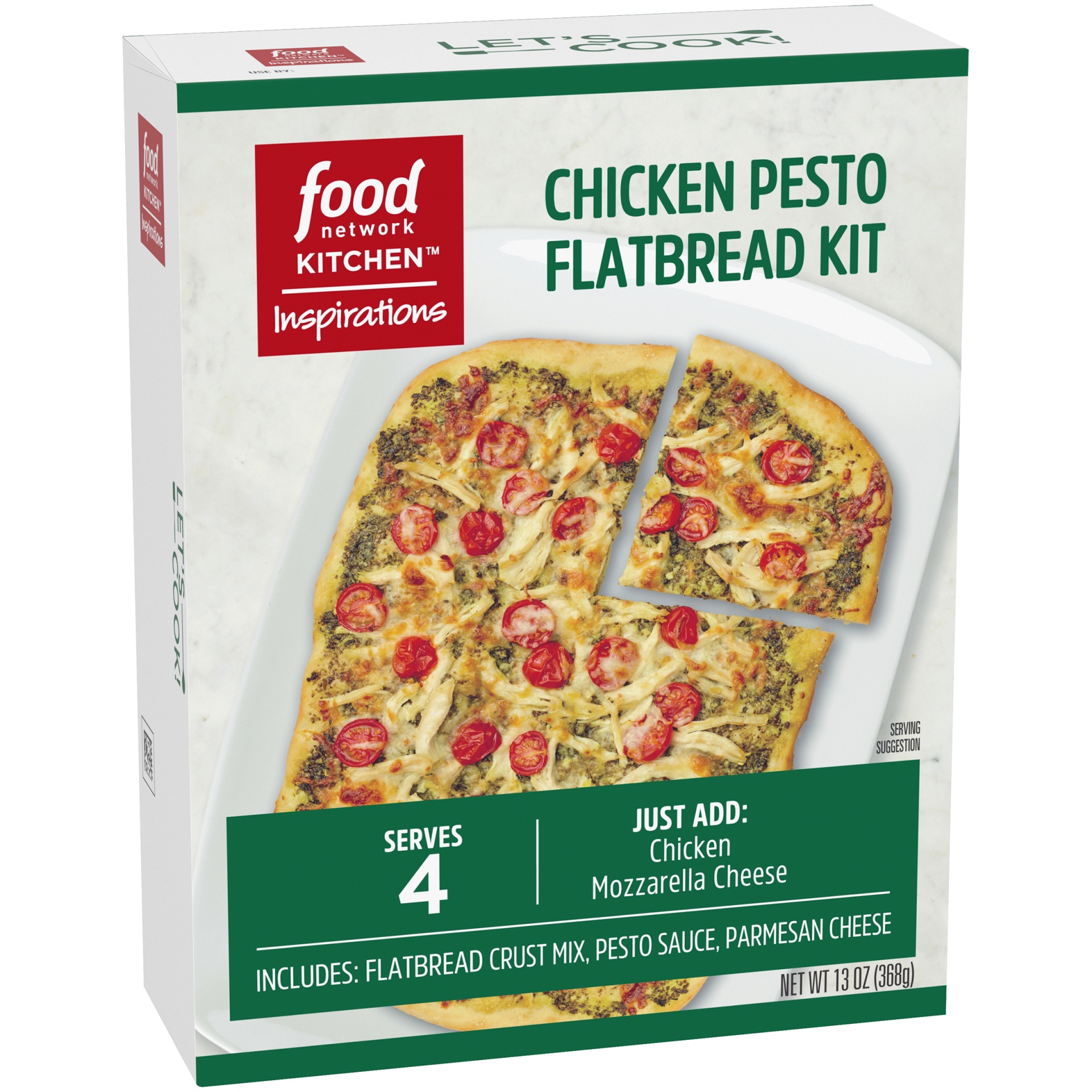 slide 2 of 6, Food Network Inspirations Chicken Pesto Flatbread Dinner Kit, 13 oz