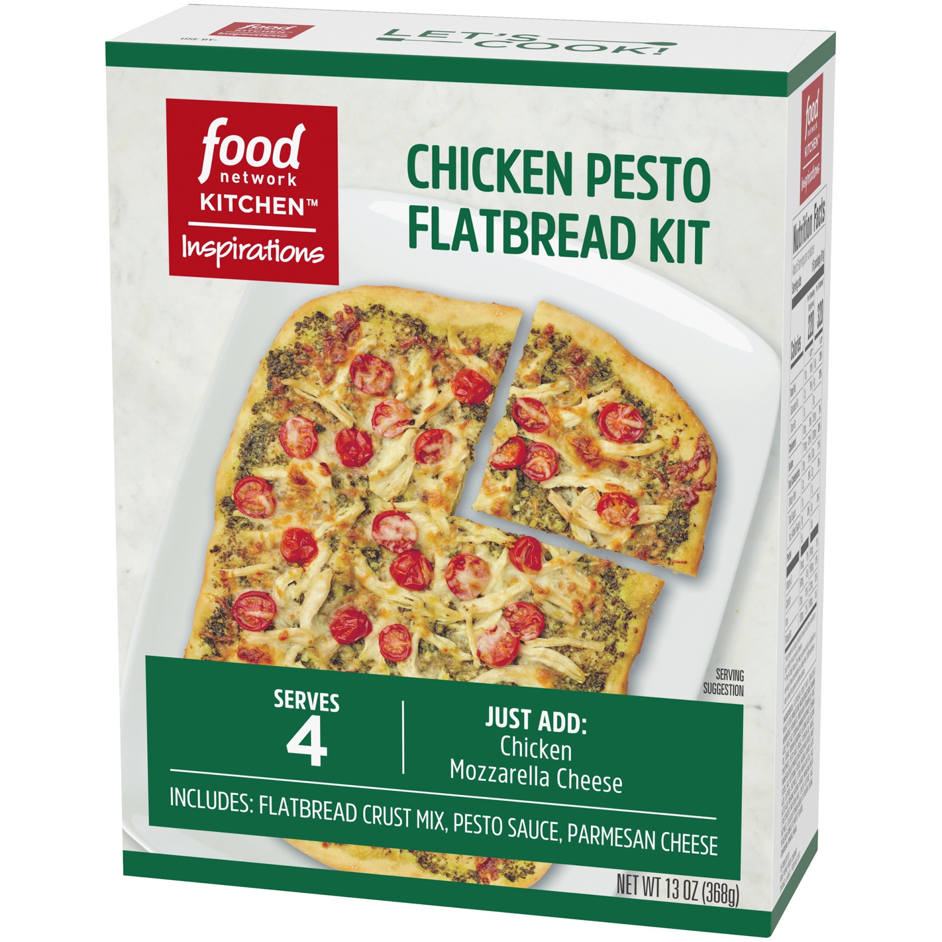 slide 3 of 6, Food Network Inspirations Chicken Pesto Flatbread Dinner Kit, 13 oz