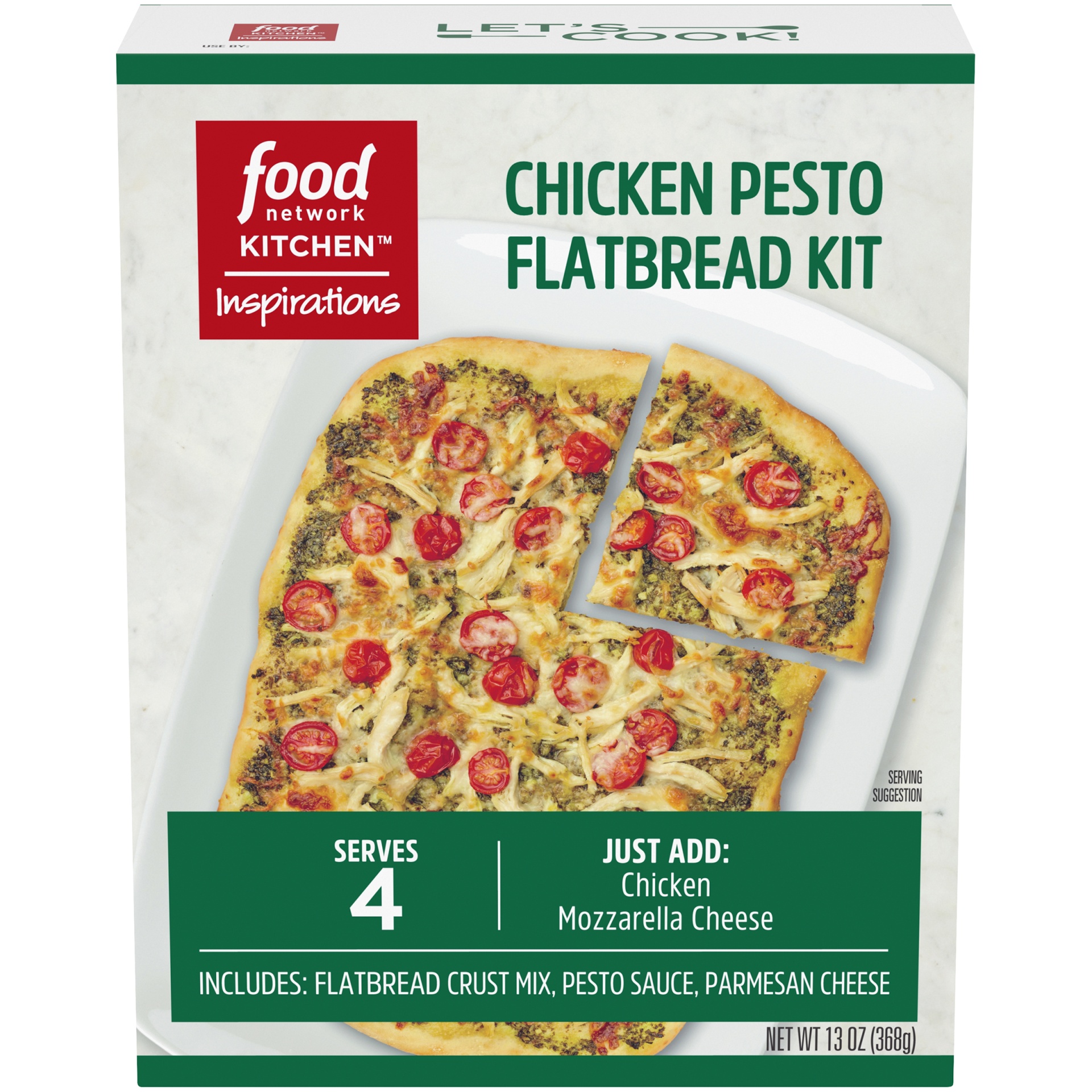 slide 1 of 6, Food Network Inspirations Chicken Pesto Flatbread Dinner Kit, 13 oz