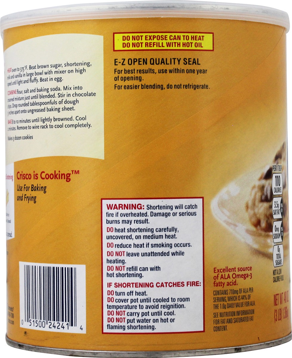 slide 7 of 9, Crisco Butter Flavor All-Vegetable Shortening 48 oz. Canister, 48 oz