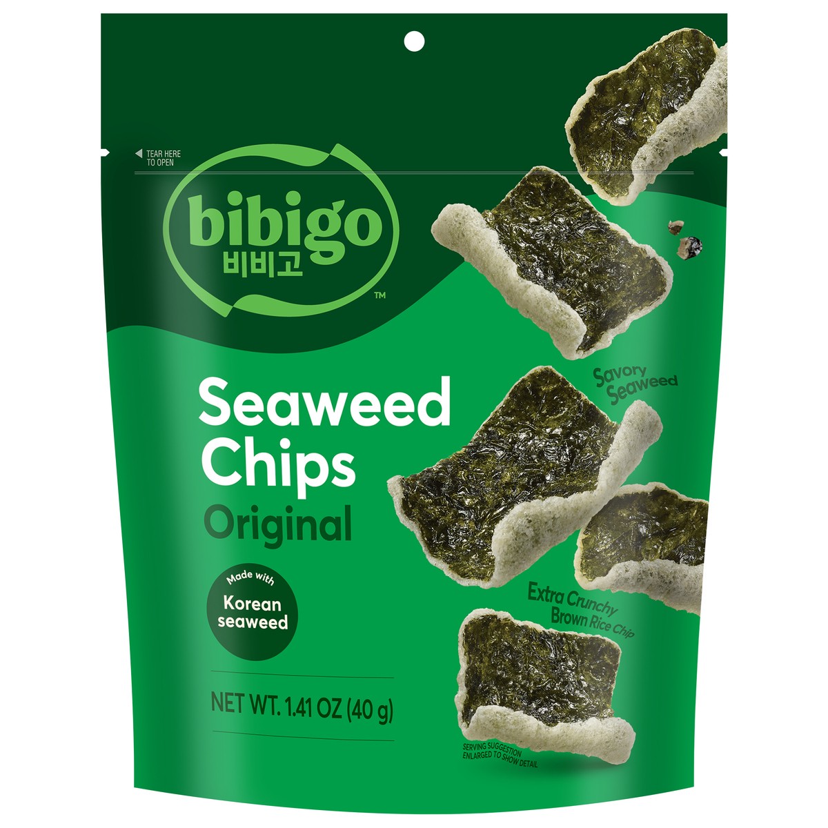 slide 1 of 8, Bibigo Original Seaweed Chips 1.41 oz, 1.41 oz