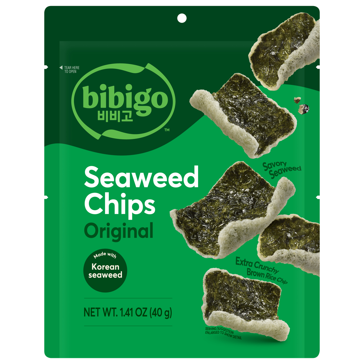 slide 1 of 1, Bibigo Original Seaweed Chips 1.41 oz, 1.41 oz