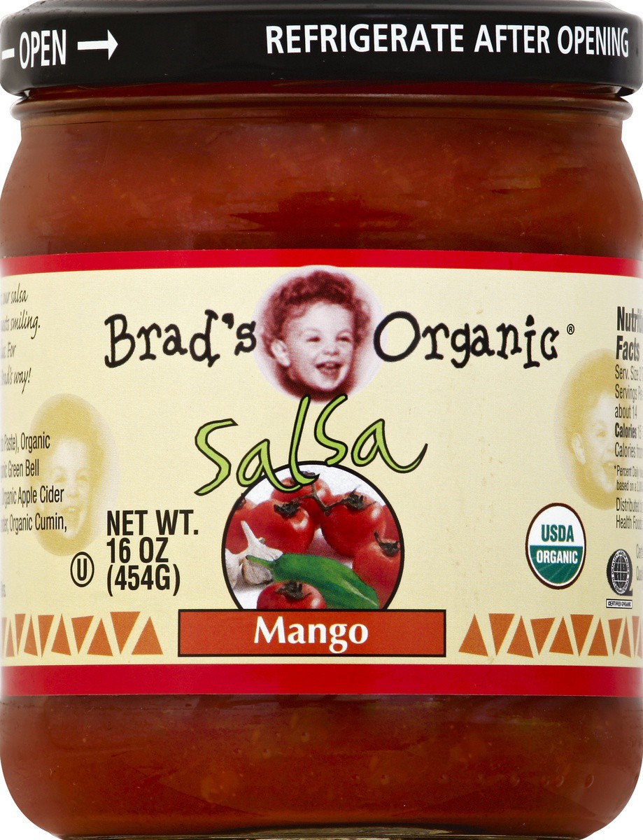 slide 2 of 2, Brad Organics Brad Org Mang Salsa, 16 oz