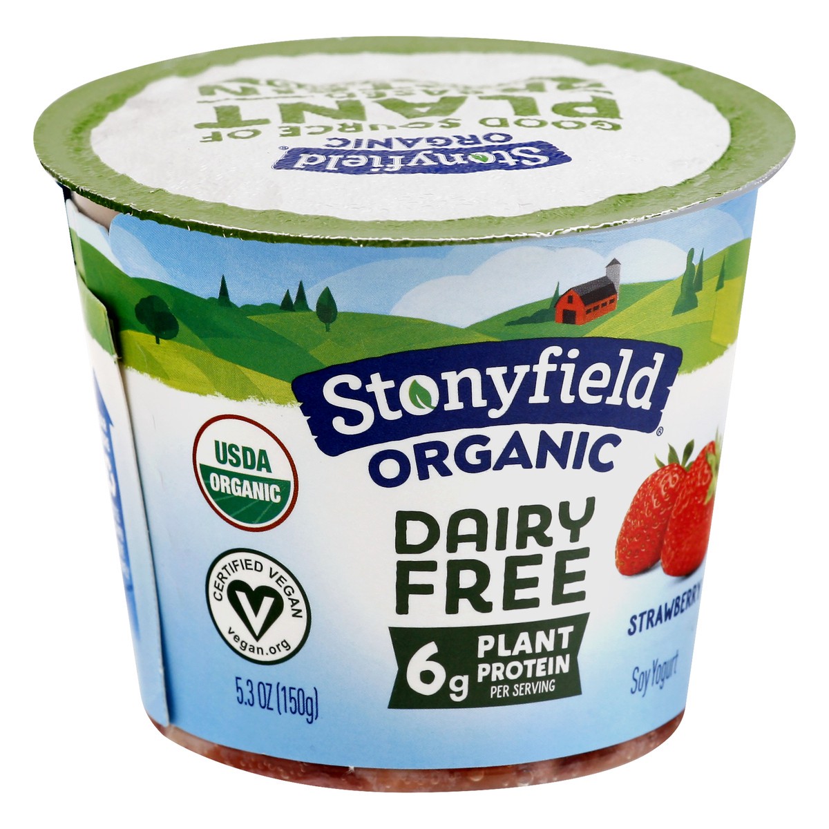 slide 10 of 10, Stonyfield Organic O'Soy Yogurt Strawberry, 6 oz