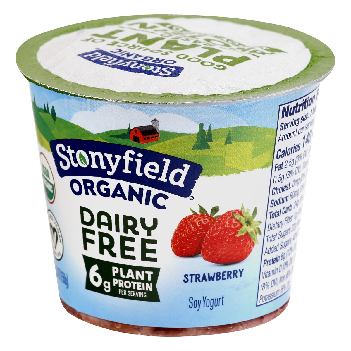 slide 4 of 10, Stonyfield Organic O'Soy Yogurt Strawberry, 6 oz