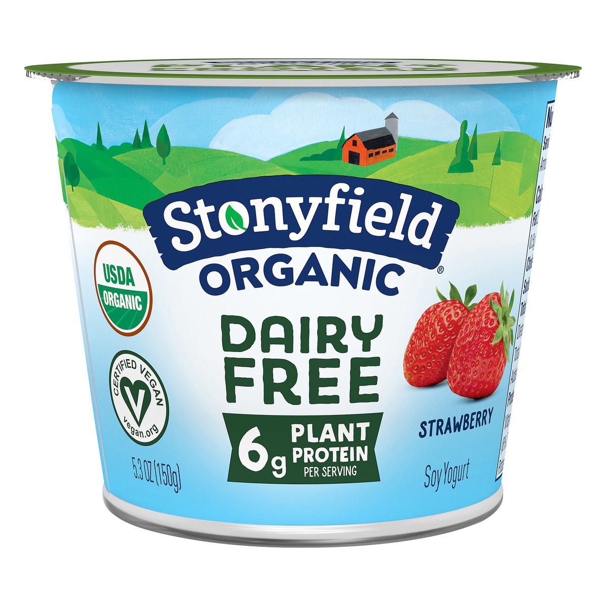 slide 1 of 10, Stonyfield Organic O'Soy Yogurt Strawberry, 6 oz