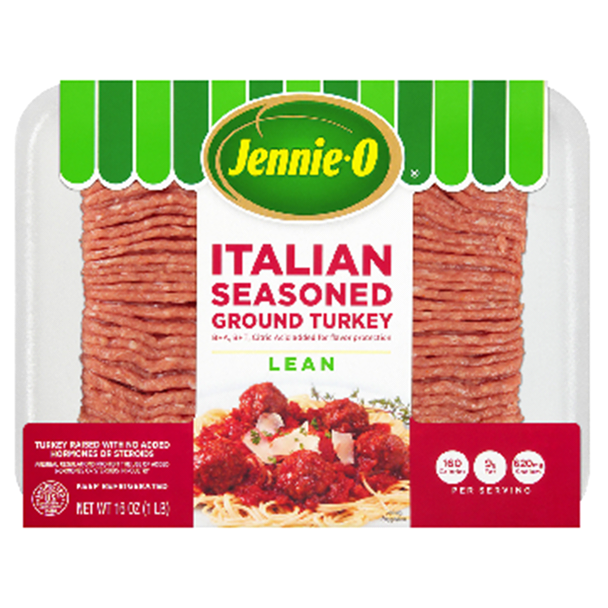slide 1 of 1, Jennie-O JENNIE-O Italian Seasoned Ground Turkey - 1 lb. tray, 
