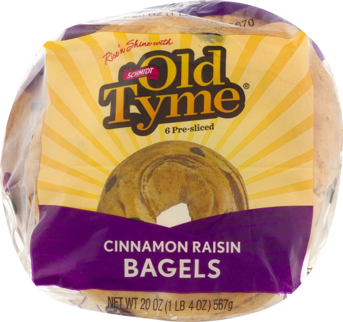 slide 7 of 8, Old Tyme Cinnamon Raisin Swirl Bagels, 20 oz