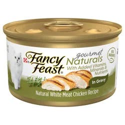 Purina Fancy Feast Wet Cat Food Gourmet Naturals White Meat Chicken Recipe in Wet Cat Food Gravy