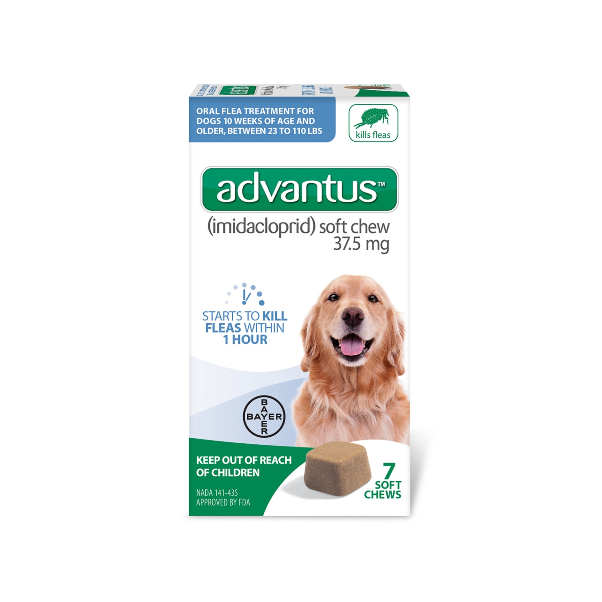 slide 1 of 1, Advantus Flea Soft Chews for Large Dogs 23-110lbs, 7 ct