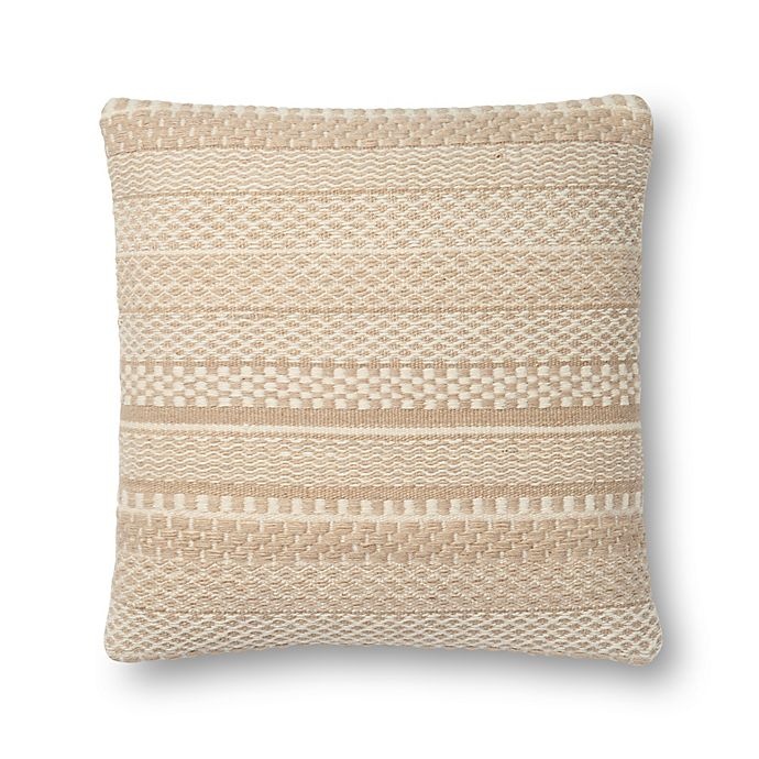 slide 1 of 2, Magnolia Home by Joanna Gaines Mikey Square Throw Pillow - Straw, 1 ct