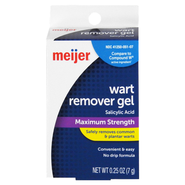 slide 1 of 5, Meijer Maximum Strength Wart Remover Gel, 0.25 oz