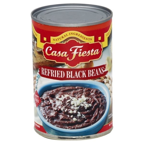 slide 1 of 1, Casa Fiesta Refried Black Beans, 16 oz