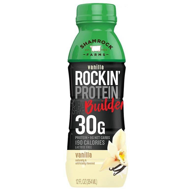 slide 1 of 1, Shamrock Farms Rockin' Refuel Muscle Builder Vanilla Protein Milk Beverage - 12 fl oz, 12 fl oz