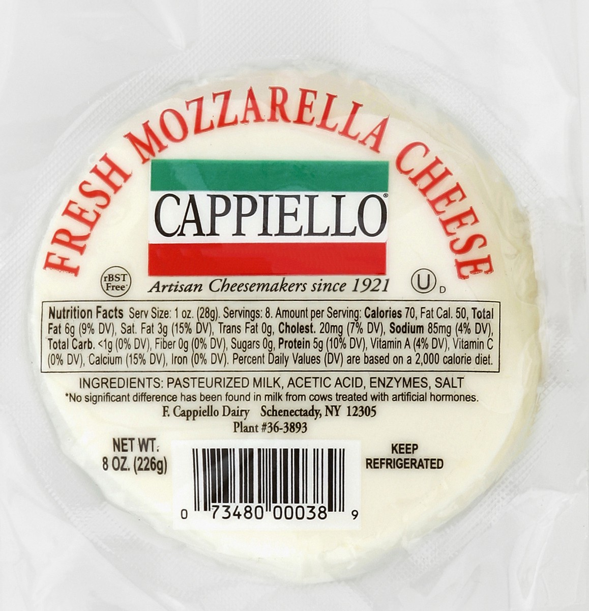 slide 1 of 5, Cappiello Cheese 8 oz, 8 oz