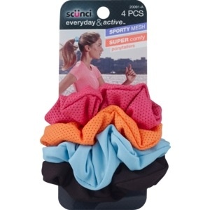 slide 1 of 1, scünci Ponytailers, Sporty Mesh, 4 ct
