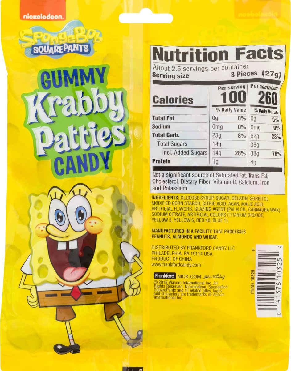 slide 2 of 13, Nickelodeon SpongeBob SquarePants Gummy Krabby Patties Candy, 2.54 oz