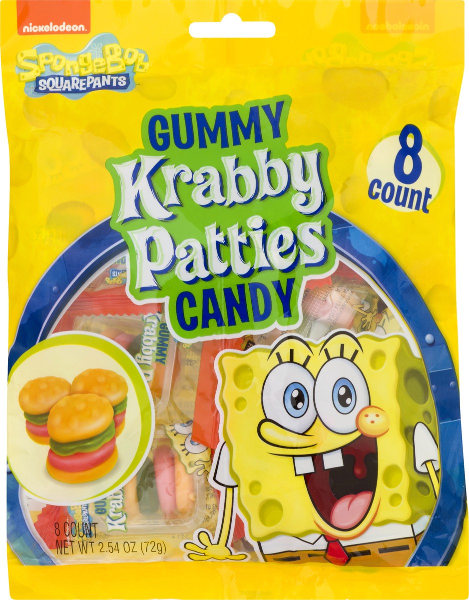 slide 13 of 13, Nickelodeon SpongeBob SquarePants Gummy Krabby Patties Candy, 2.54 oz