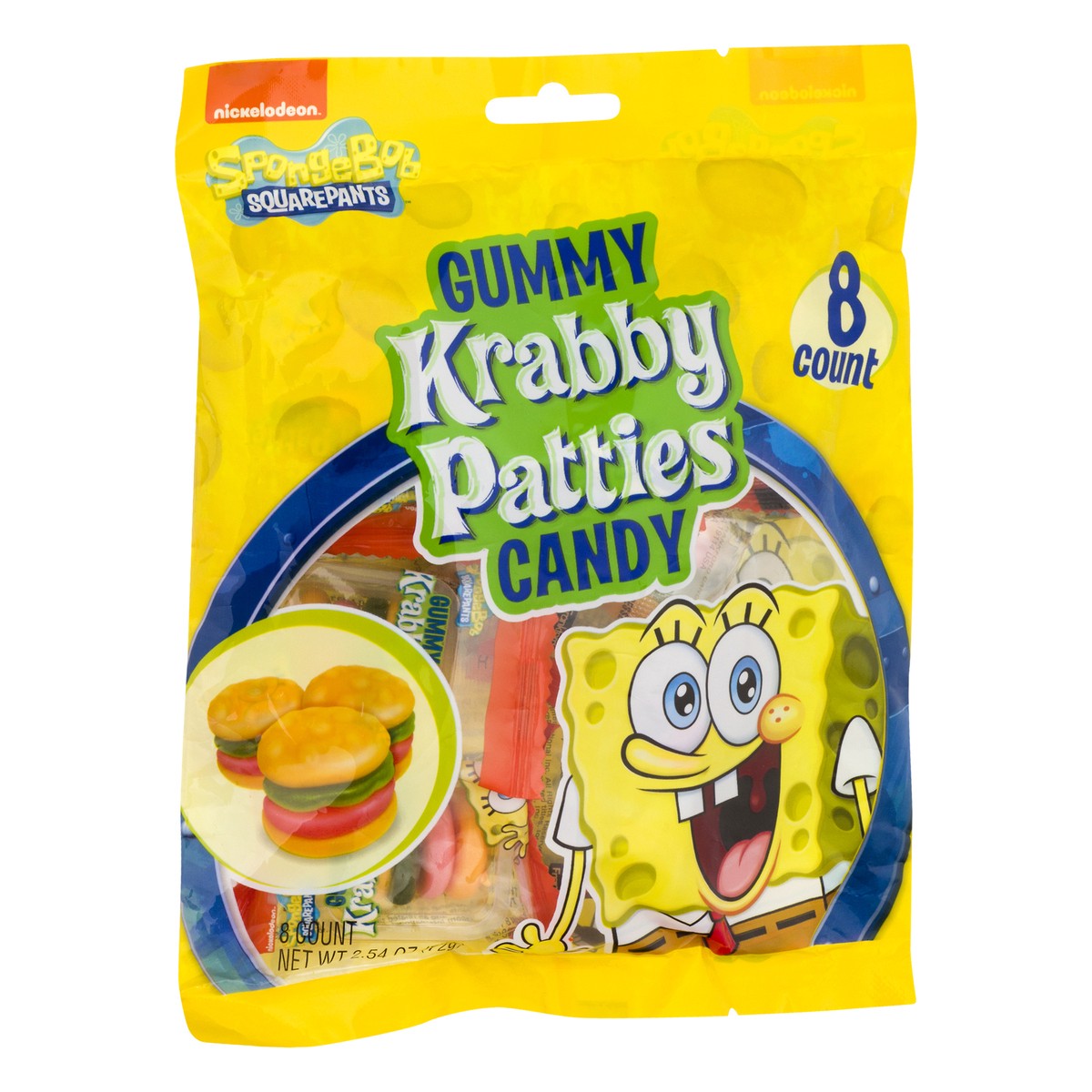 slide 10 of 13, Nickelodeon SpongeBob SquarePants Gummy Krabby Patties Candy, 2.54 oz