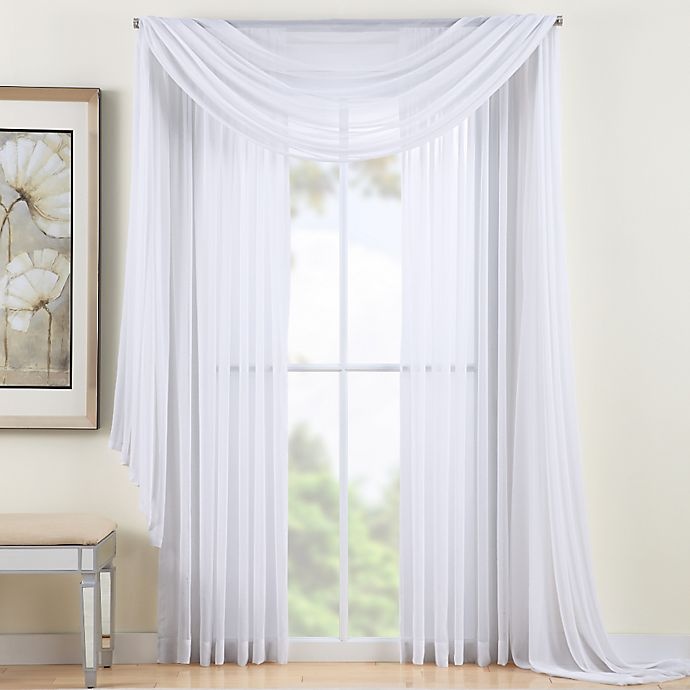 slide 1 of 1, Reverie Sheer Window Curtain Panel - White, 84 in