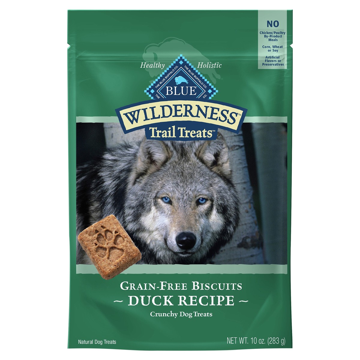 slide 1 of 7, Blue Buffalo Wilderness Trail Grain Free Crunchy Dog Treats, Duck, 10 oz