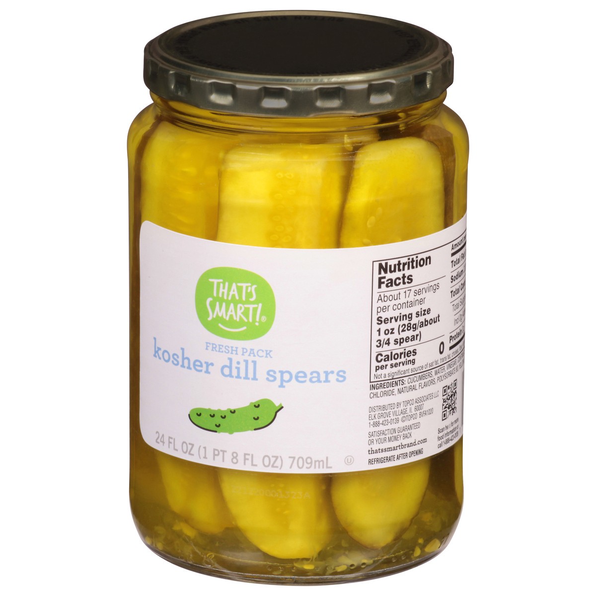 slide 13 of 18, That's Smart! Fresh Pack Kosher Dill Spears Pickles 24 fl oz, 24 fl oz