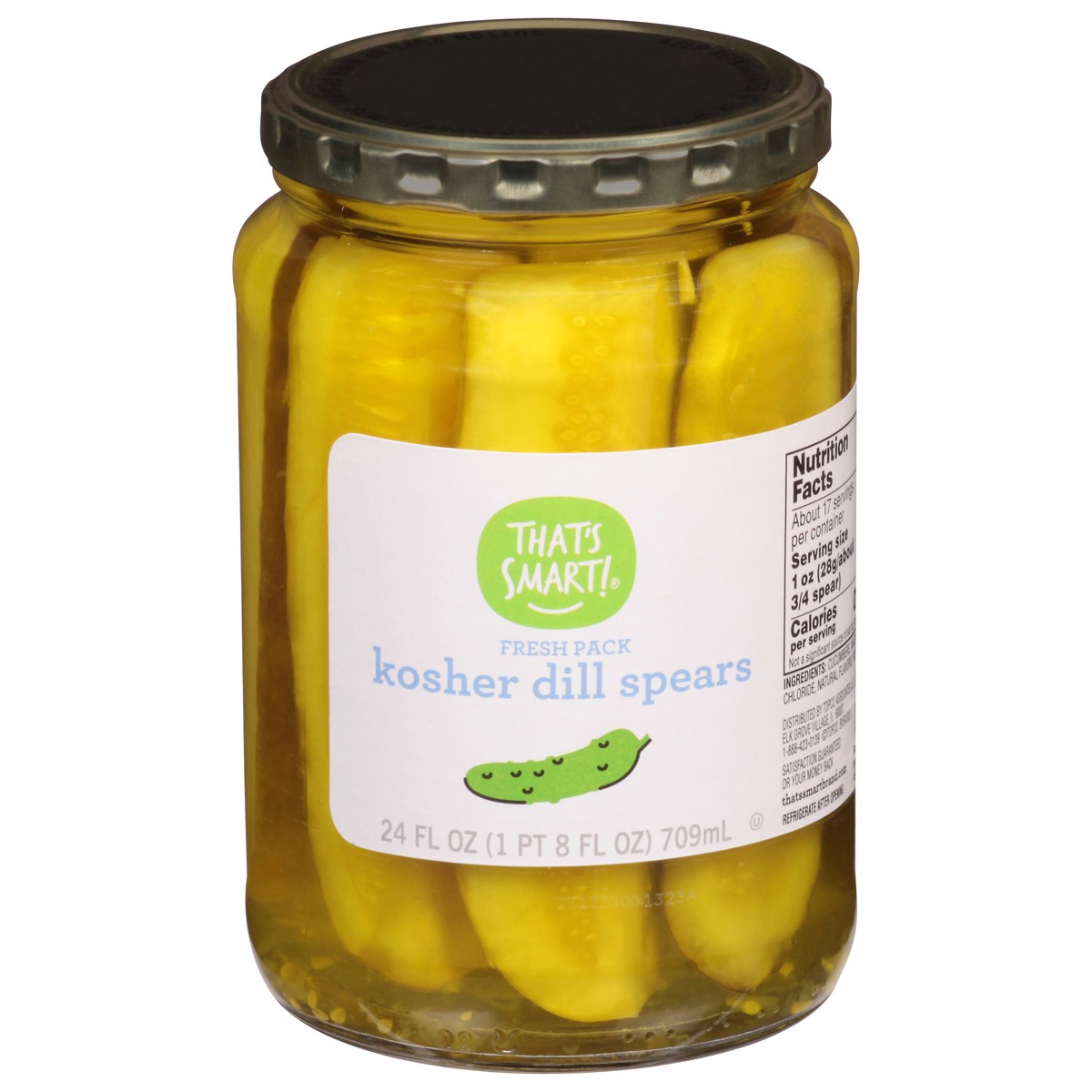 slide 3 of 18, That's Smart! Fresh Pack Kosher Dill Spears Pickles 24 fl oz, 24 fl oz