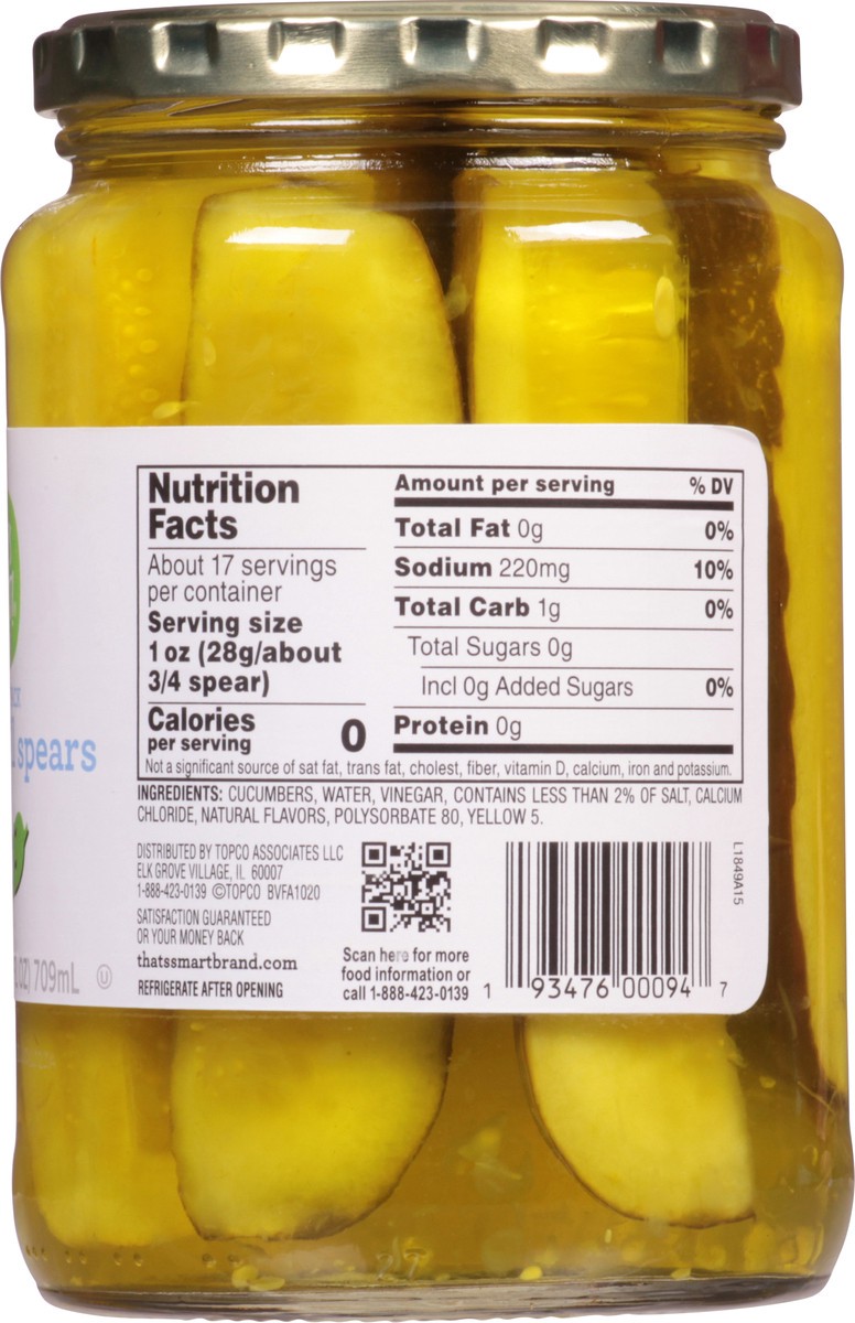 slide 7 of 18, That's Smart! Fresh Pack Kosher Dill Spears Pickles 24 fl oz, 24 fl oz