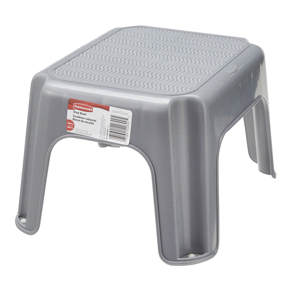 slide 1 of 1, Rubbermaid Small Step Stool, Grey, SM