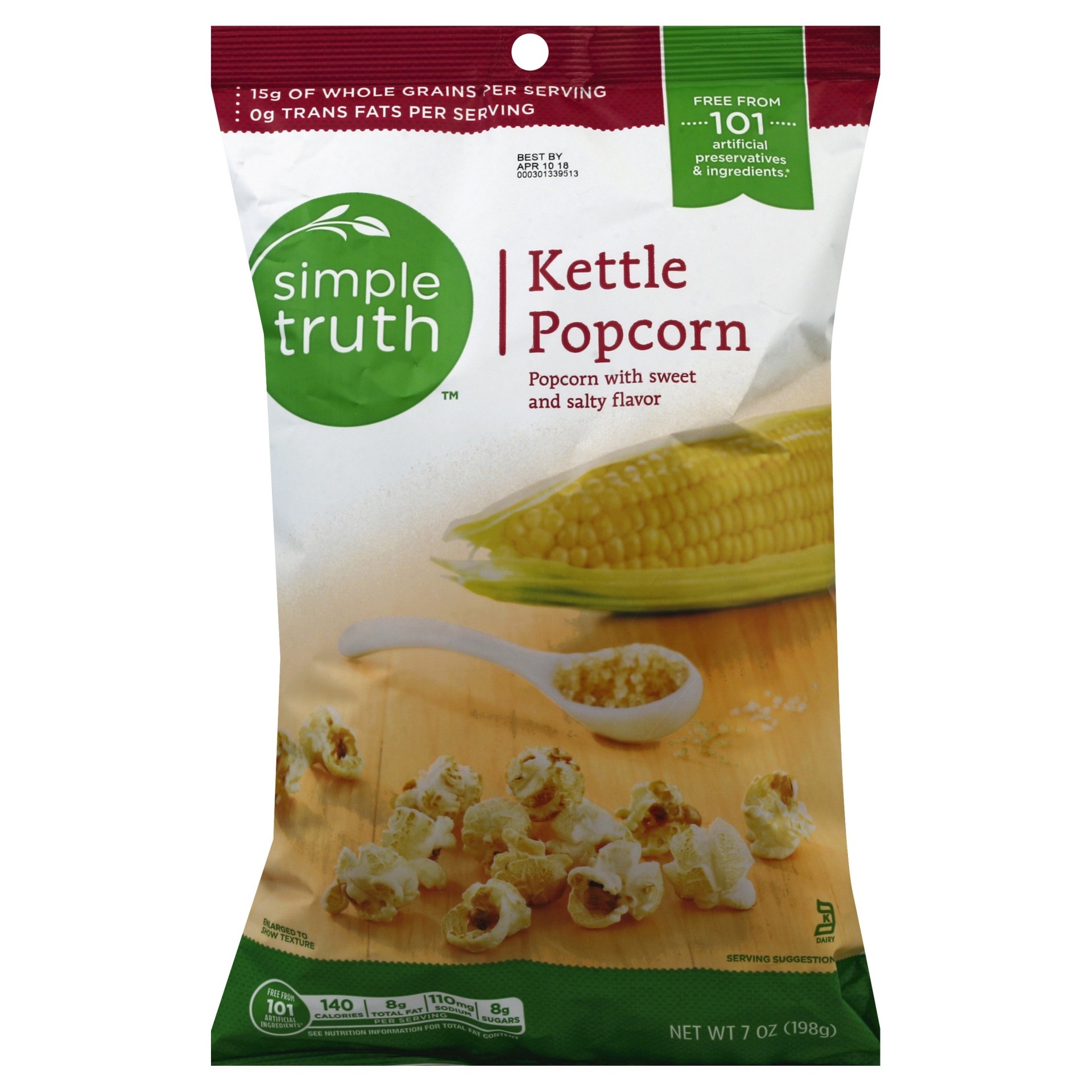 slide 1 of 1, Simple Truth Kettle Popcorn, 7 oz