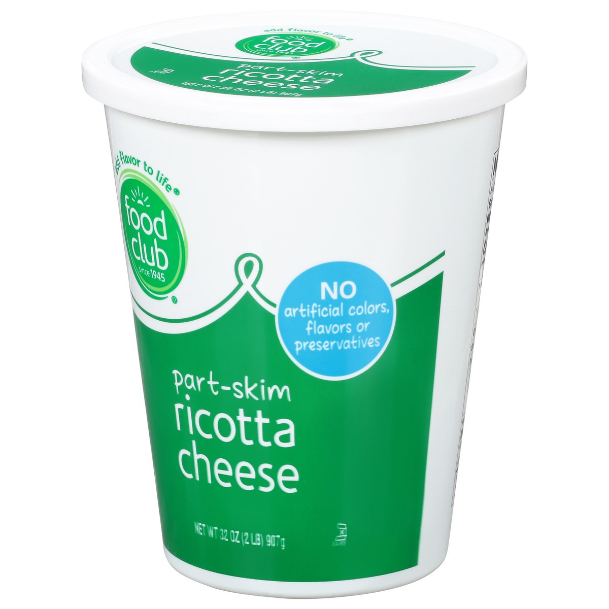 slide 3 of 11, Food Club Part-Skim Ricotta Cheese 32 oz, 2 lb