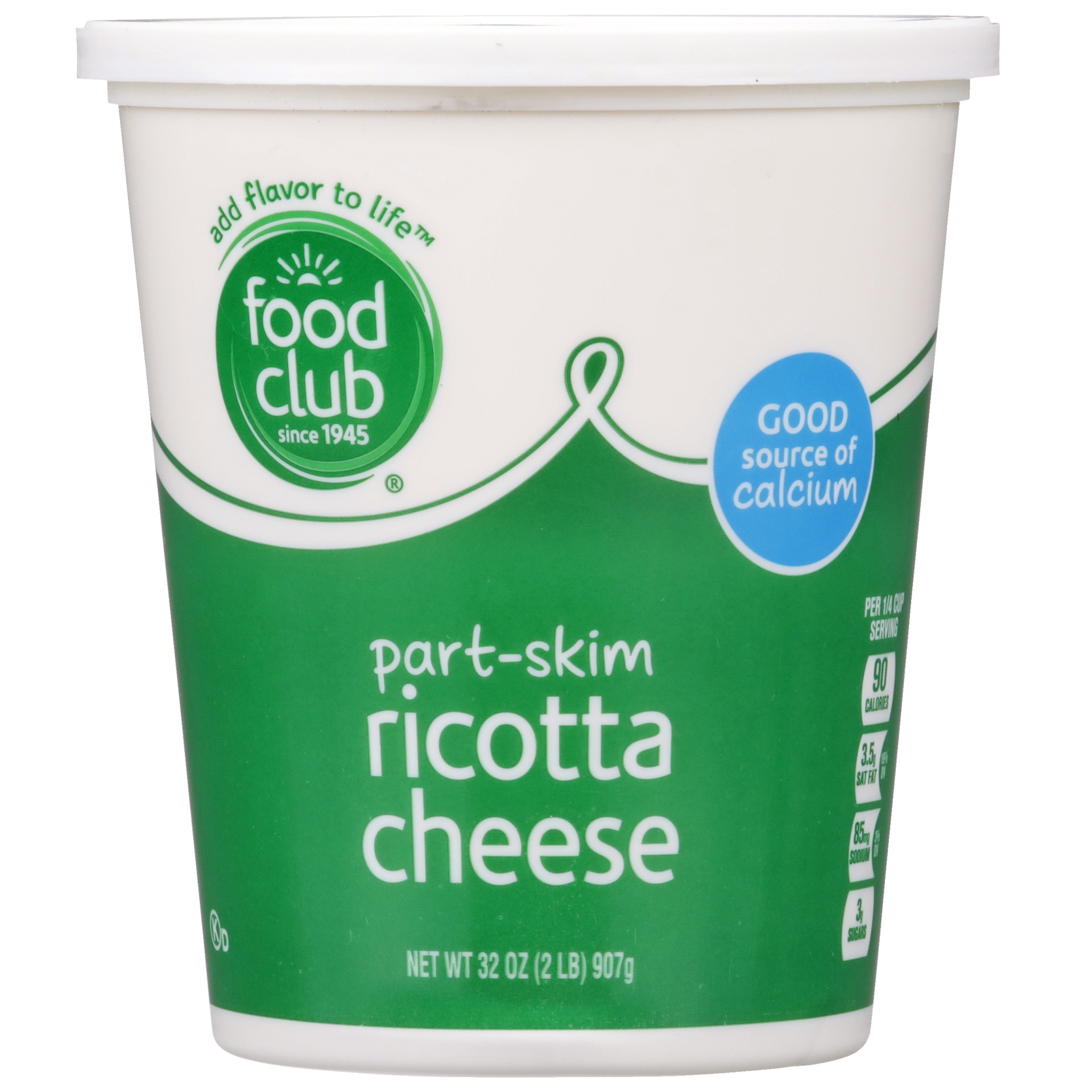 slide 1 of 6, Food Club Ricotta Cheese - Part Skim, 2 lb