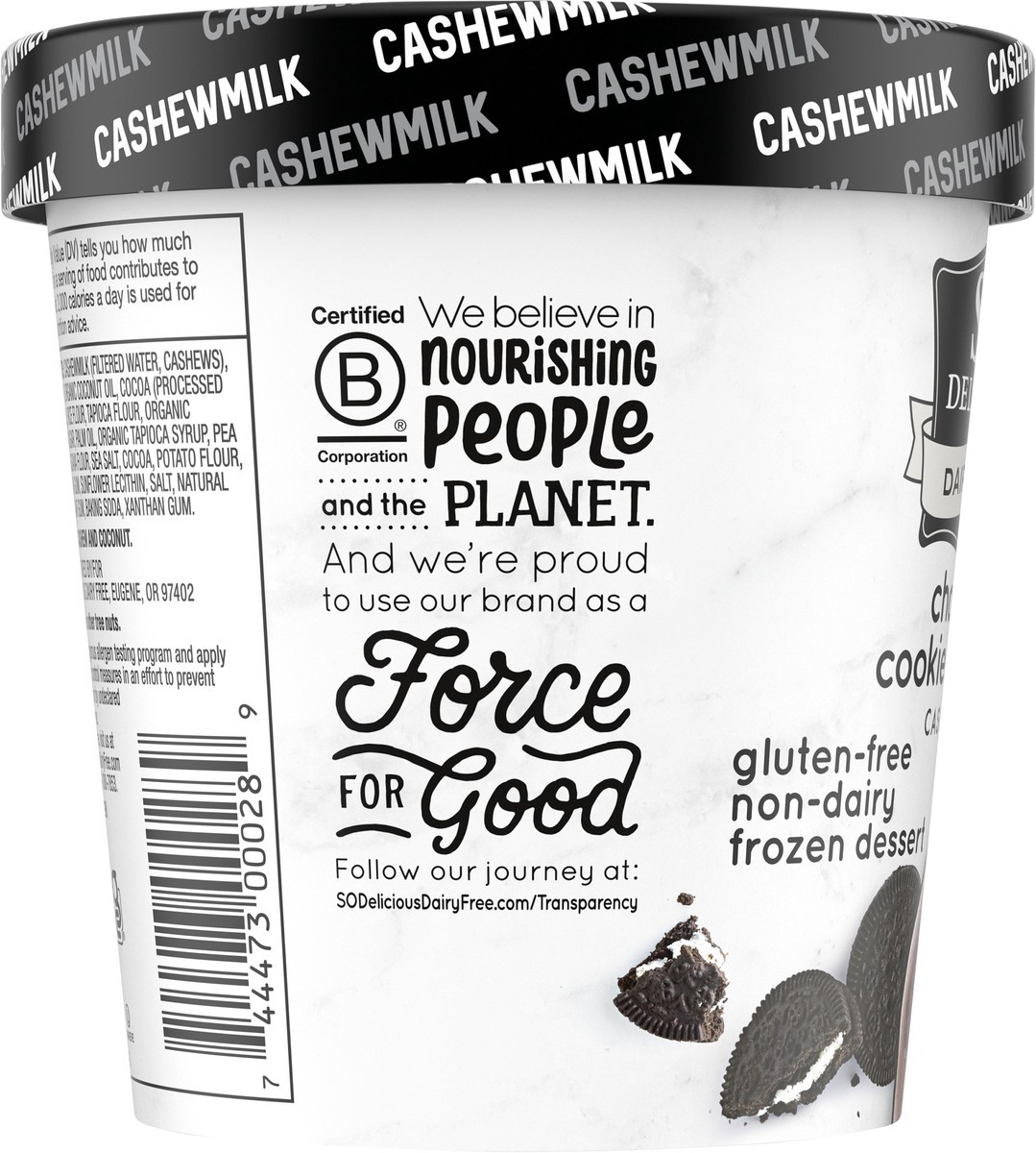 slide 5 of 9, So Delicious Dairy Free Cashew Milk Frozen Dessert, Chocolate Cookies N' Cream, Vegan, Non-GMO Project Verified, 1 Pint, 16 oz