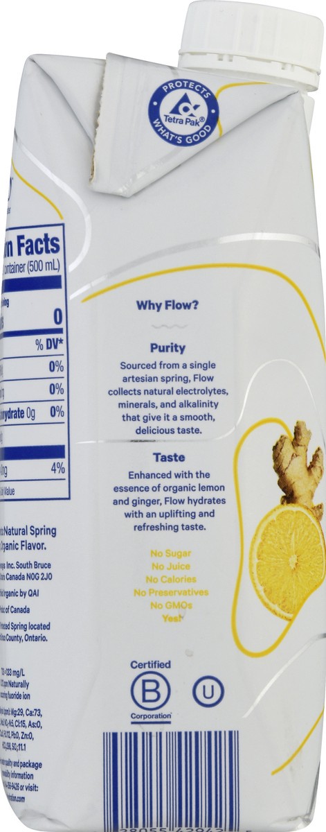 slide 7 of 9, Flow Water Lemon Ginger Flavored Alkaline, 16.9 fl oz