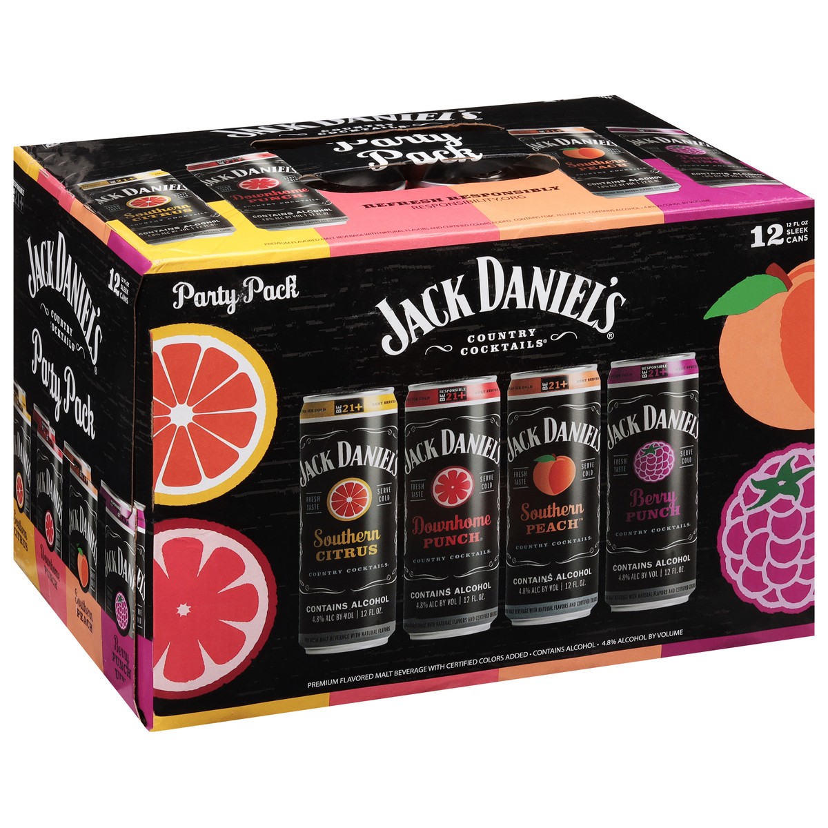 slide 7 of 9, Jack Daniel's Assorted Country Cocktails Party Pack 12 - 12 fl oz Cans, 12 ct; 12 oz