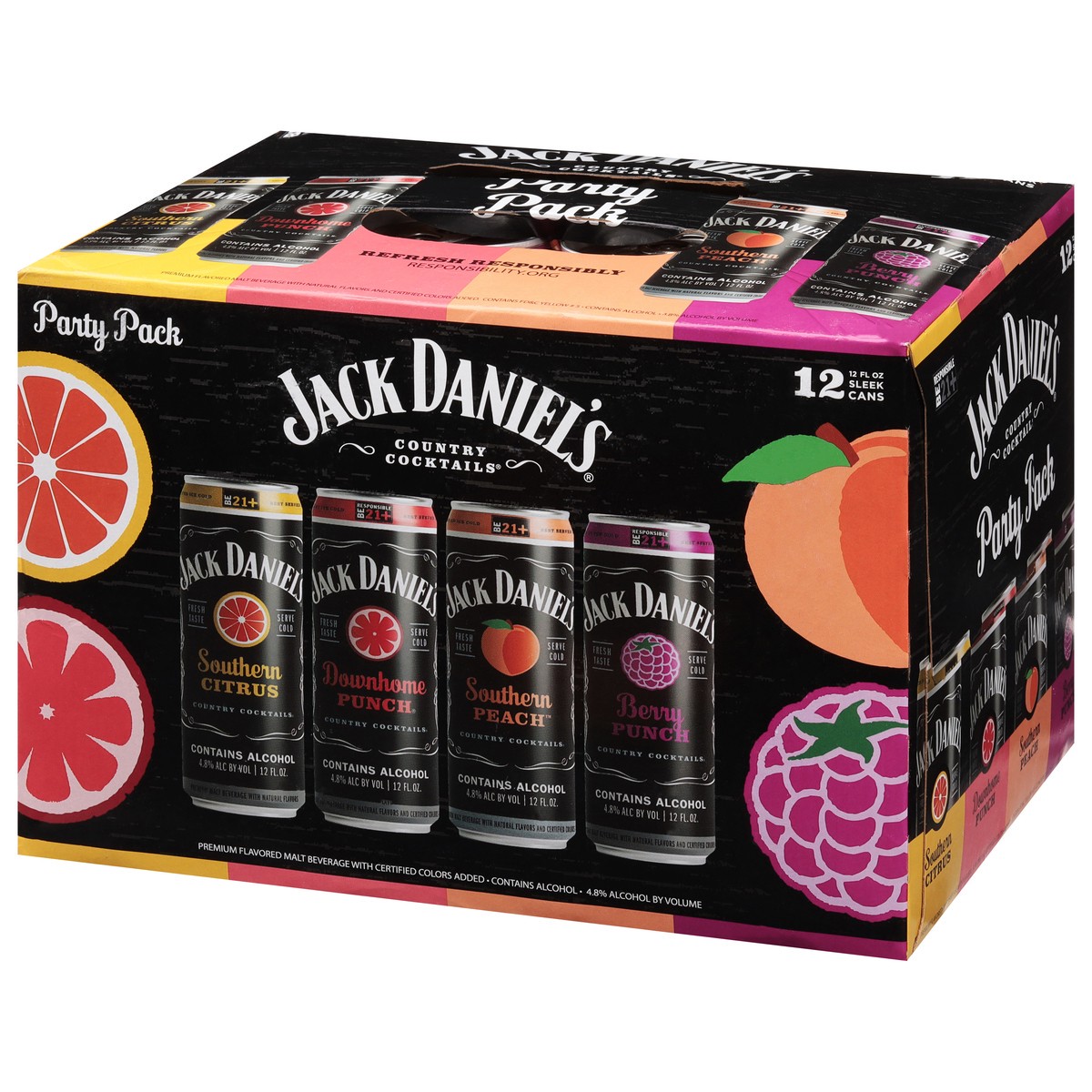 slide 9 of 9, Jack Daniel's Assorted Country Cocktails Party Pack 12 - 12 fl oz Cans, 12 ct; 12 oz