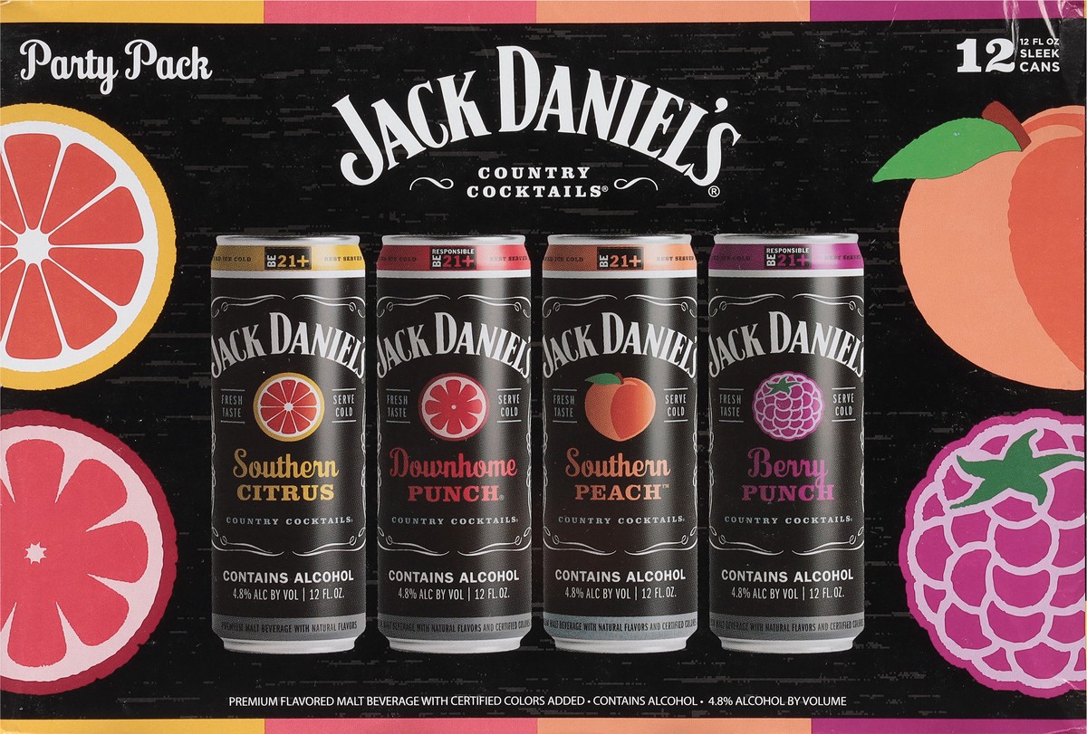 slide 3 of 9, Jack Daniel's Assorted Country Cocktails Party Pack 12 - 12 fl oz Cans, 12 ct; 12 oz