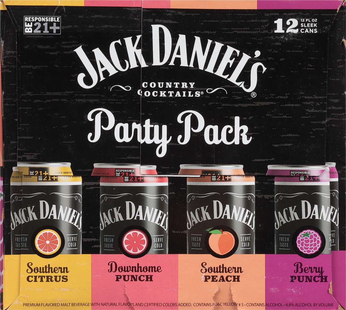 slide 6 of 9, Jack Daniel's Assorted Country Cocktails Party Pack 12 - 12 fl oz Cans, 12 ct; 12 oz